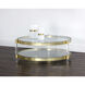 York 41 X 16 inch Brass Coffee Table